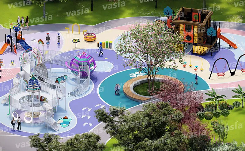 Kids Outdoor Play Castle with Slide