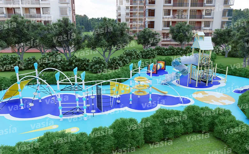 Kids Outdoor Playset with Slide