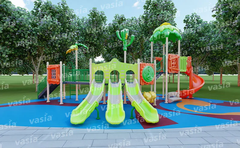 Outdoor Plastic Slide Playground